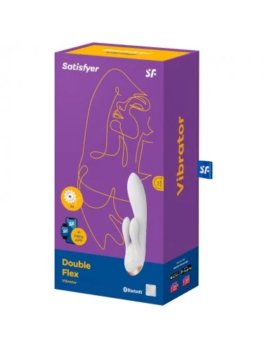 SATISFYER - APPLICATION VIBRATEUR DOUBLE FLEX BLANC