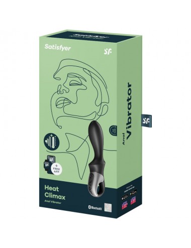 SATISFYER - APPLICATION VIBRATEUR ANAL HEAT CLIMAX NOIR