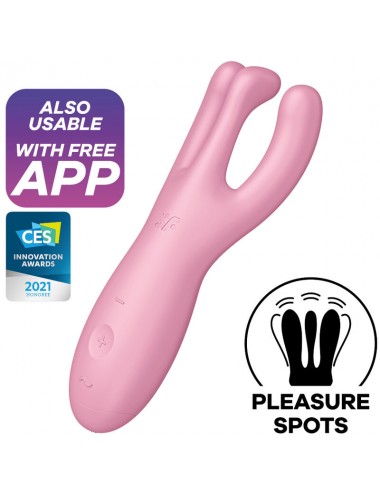 VIBRATEUR SATISFYER THREESOME 4 - ROSE