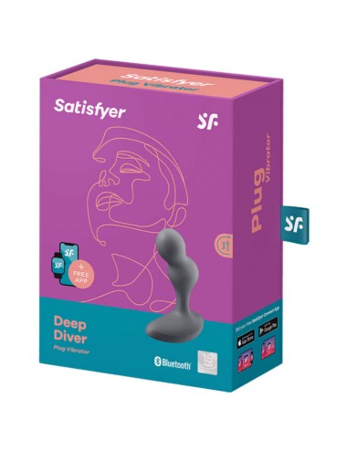 PLUG VIBRANT SATISFYER DEEP DIVER - GRIS