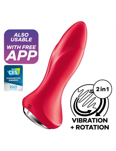 SATISFYER ROTATOR PLUG 1+ PLUG VIBRANT - ROUGE