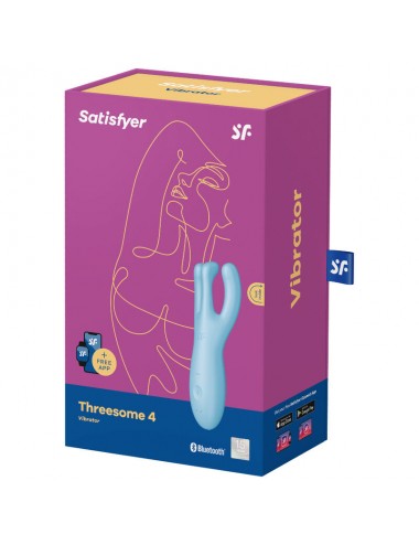 VIBRATEUR SATISFYER THREESOME 4 - BLEU