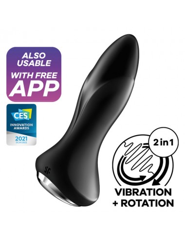 SATISFYER ROTATOR PLUG 1+ PLUG VIBRANT - NOIR