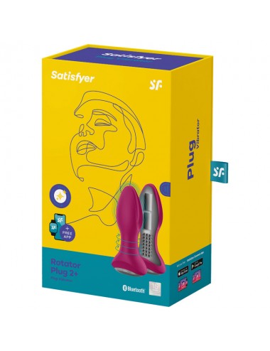 SATISFYER - APPLICATION DE PLUG VIBRANT ROTATOR PLUG 2+ ROUGE