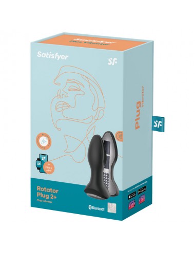 SATISFYER - APPLICATION DE PLUG VIBRANT ROTATOR PLUG 2+ NOIR