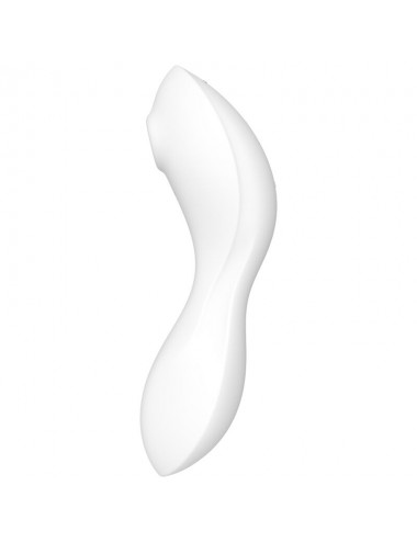 SATISFYER CURVY TRINITY 5 AIR PULSE STIMULATOR & VIBRATOR - BLANC