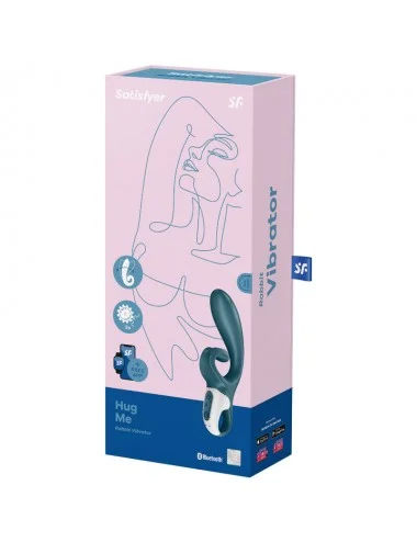 SATISFYER - APPLICATION VIBRATEUR HUG ME RABBIT BLEU