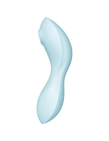 SATISFYER - APPLICATION STIMULATEUR ET VIBRATEUR CURVY TRINITY 5 BLEU