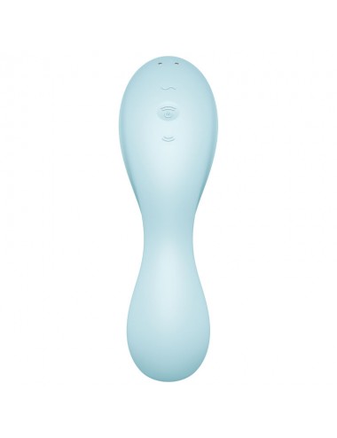 SATISFYER - APPLICATION STIMULATEUR ET VIBRATEUR CURVY TRINITY 5 BLEU