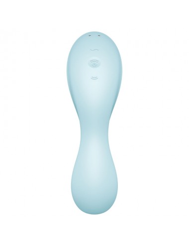 SATISFYER - APPLICATION STIMULATEUR ET VIBRATEUR CURVY TRINITY 5 BLEU