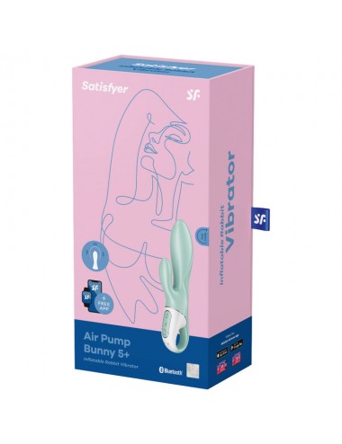 VIBRATEUR LAPIN GONFLABLE SATISFYER AIR PUMP BUNNY 5+ - VERT