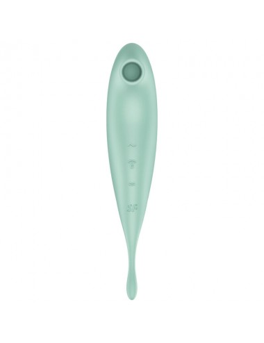 SATISFYER TWIRLING PRO+ AIR PULSE STIMULATOR & VIBRATOR - VERT