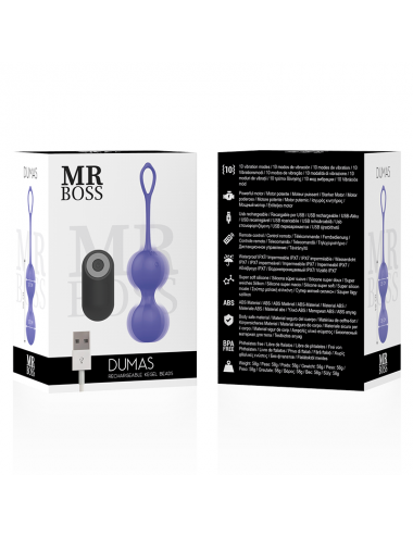 MR BOSS DUMAS PERLES DE KEGEL VIBRANTES TÉLÉCOMMANDE