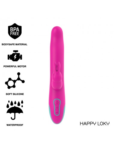 HAPPY LOKY PLUTO LAPIN VIBRATEUR ET ROTATEUR WATCHME TECHNOLOGIE SANS FIL COMPATIBLE