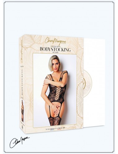 Lingerie - Combinaisons - Bodystocking imprimé florale - Le Numéro 10 - Collection Bodystocking - CM99010 -