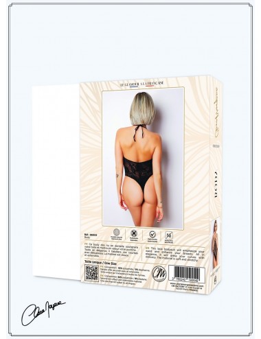 Lingerie - Bodys - Body effet string sexy noir en résille - Le Numéro 4 - Collection Body - CM98005 -
