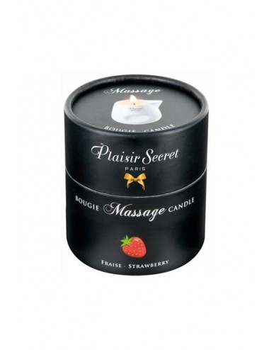 Bougie de massage Fraise Plaisir secret - 80 ml