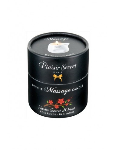 Bougie de massage Bois Rouge Plaisir secret - 80 ml