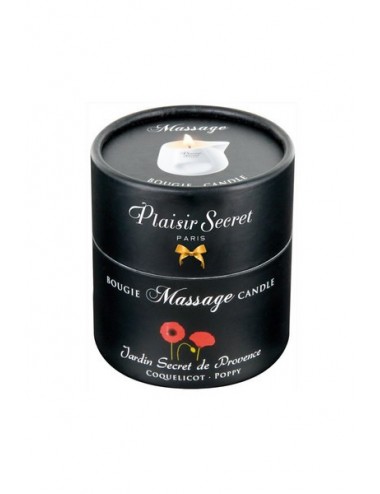 Bougie de massage Coquelicot Plaisir secret - 80 ml