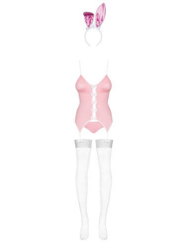 Lingerie - Costumes sexy - Costume Lapin 4 pcs rose - Obsessive