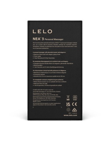 MASSEUR PERSONNEL LELO NEA 3 - PITCH BLACK