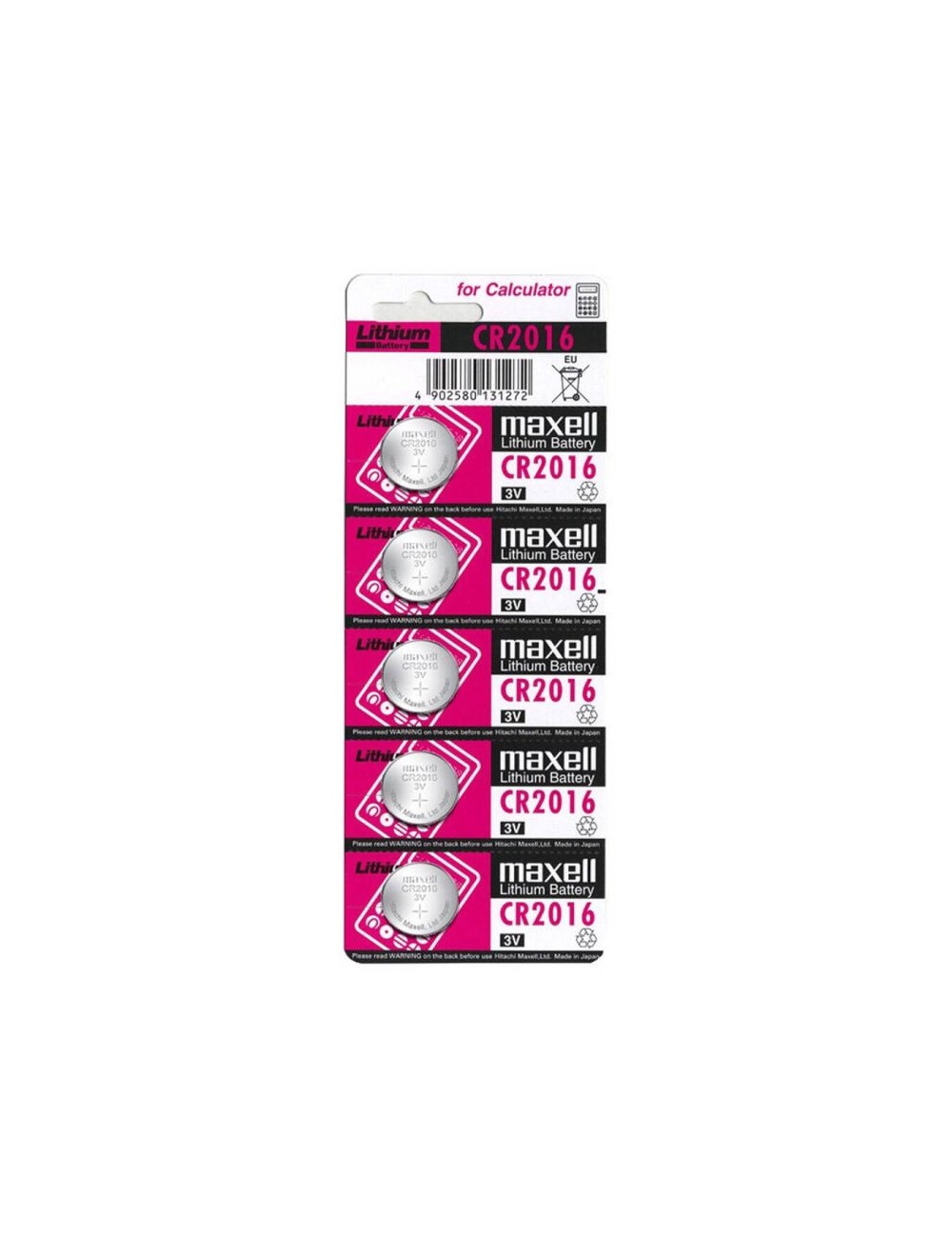 MAXELL BATTERIE LITIO CR2016 3V 5UDS MAXELL BATTERIE LITIO CR2016 3V 5UDS