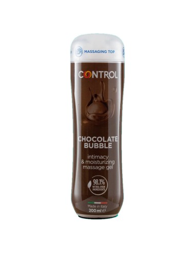 GEL DE MASSAGE CONTRÔLE 3 EN 1 BULLE DE CHOCOLAT 200 ML