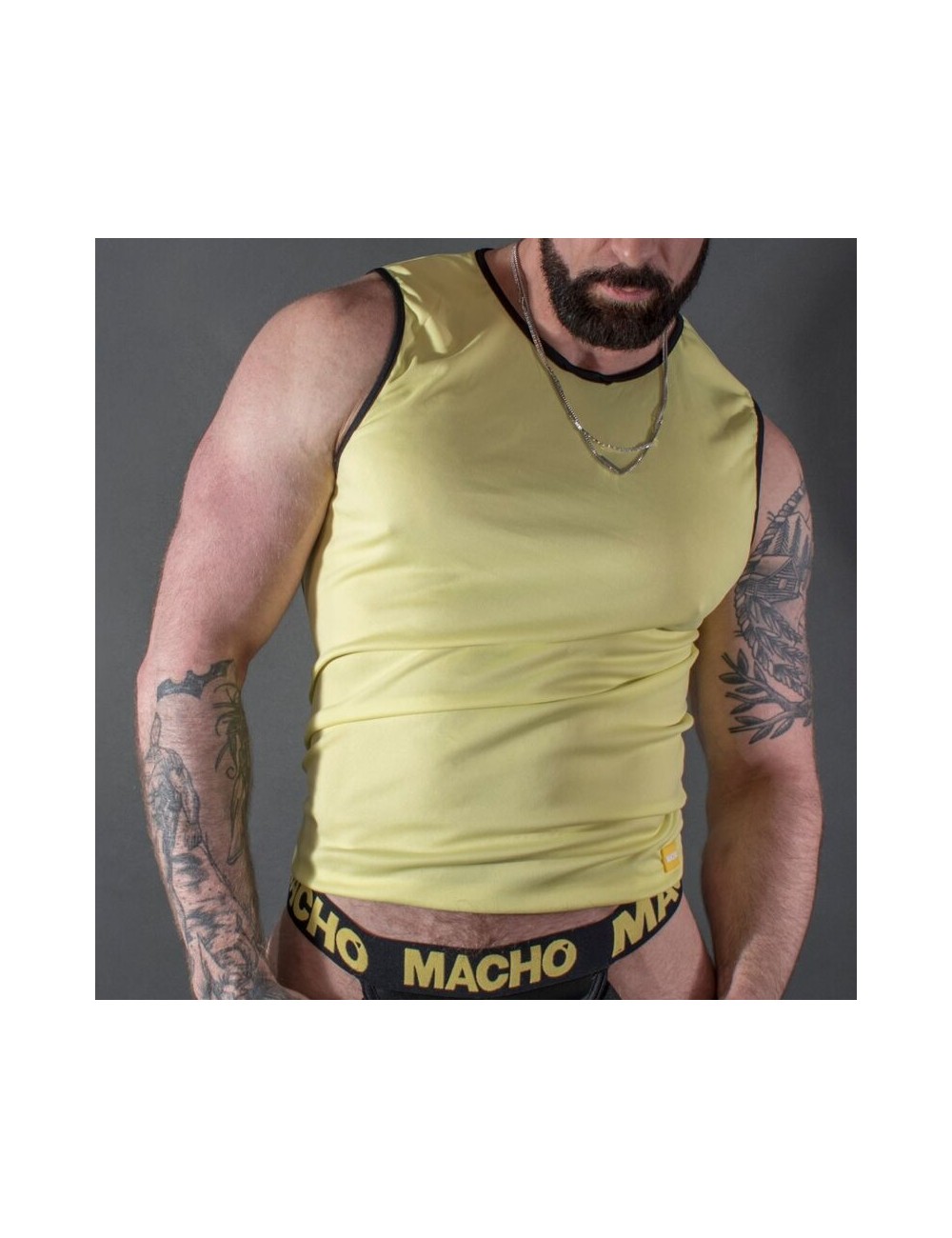 T-SHIRT MACHO JAUNE L/XL