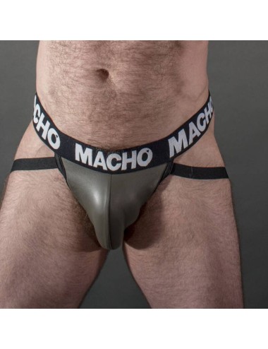 MACHO - MX27GR JOCK CUIR GRIS BEIGE S