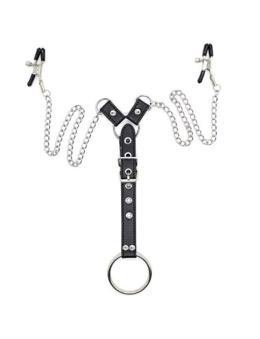 OHMAMA FETISH NIPPLE Clamps COCK RING SET