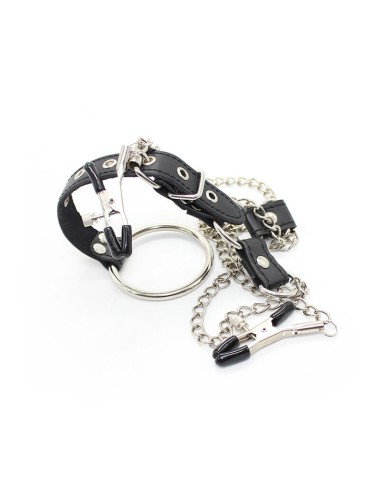 OHMAMA FETISH NIPPLE Clamps COCK RING SET