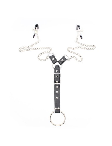 OHMAMA FETISH NIPPLE Clamps COCK RING SET