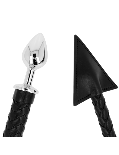 OHMAMA FETISH DEVIL''S TAIL CUIR & MÉTAL PLUG ANAL 7 CM