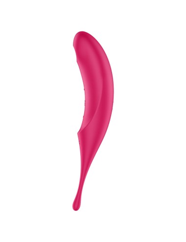 SATISFYER TWIRLING PRO AIR PULSE STIMULATOR & VIBRATOR - ROUGE