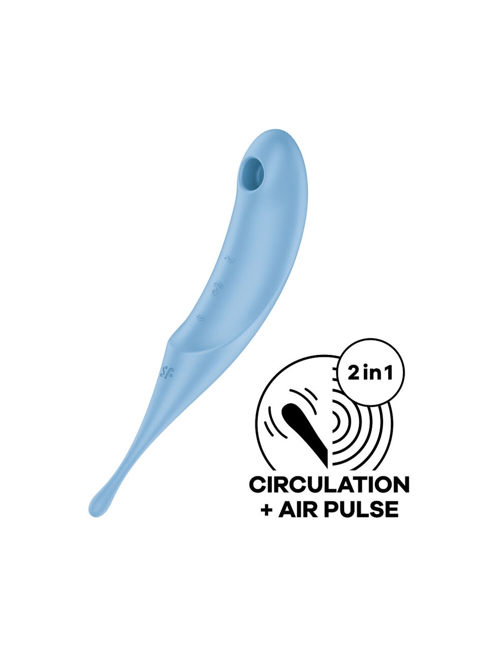 SATISFYER TWIRLING PRO AIR PULSE STIMULATOR & VIBRATOR - BLEU