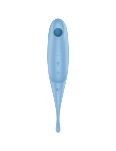 SATISFYER TWIRLING PRO AIR PULSE STIMULATOR & VIBRATOR - BLEU