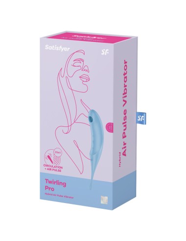 SATISFYER TWIRLING PRO AIR PULSE STIMULATOR & VIBRATOR - BLEU