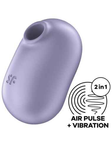 SATISFYER PRO TO GO 2 DOUBLE AIR PULSE STIMULATOR & VIBRATOR - VIOLET