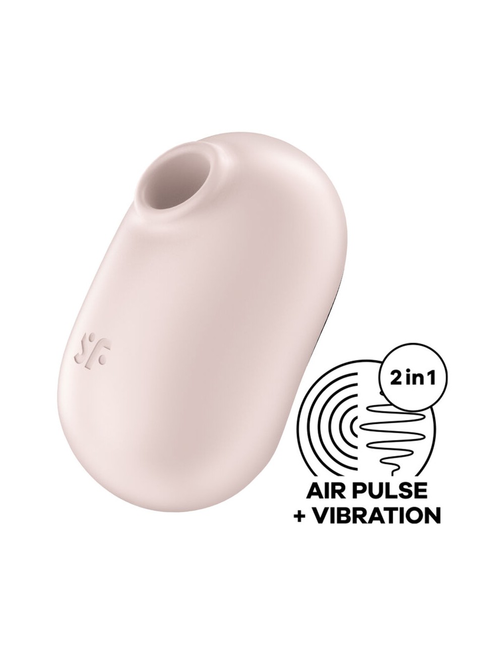 SATISFYER PRO TO GO 2 DOUBLE AIR PULSE STIMULATOR & VIBRATOR - BEIGE