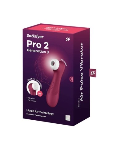 SATISFYER PRO 2 GENERATION 3 TECHNOLOGIE A AIR LIQUIDE - VIN ROUGE
