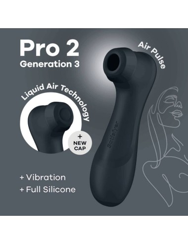 SATISFYER PRO 2 GENERATION 3 LIQUID AIR TECHNOLOGY - BLACK