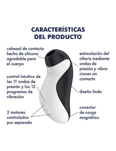 SATISFYER - SIMULATEUR D''IMPULSIONS D''AIR ORCA + VIBRATION