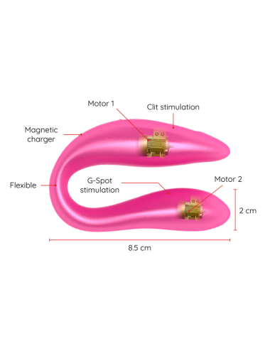 ONINDER G-SPOT & CLITORAL STIMULATOR PINK - FREE APP