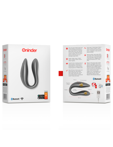 ONINDER G-SPOT & CLITORAL STIMULATOR BLACK - FREE APP