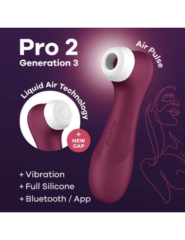 SATISFYER PRO 2 GENERACI N 3 - VIN ROUGE  BLUETOOTH &  APP