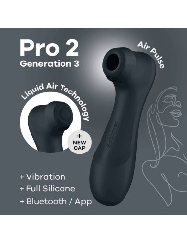 SATISFYER PRO 2 GÉNÉRAL N 3 - NOIR  BLUETOOTH &  APP