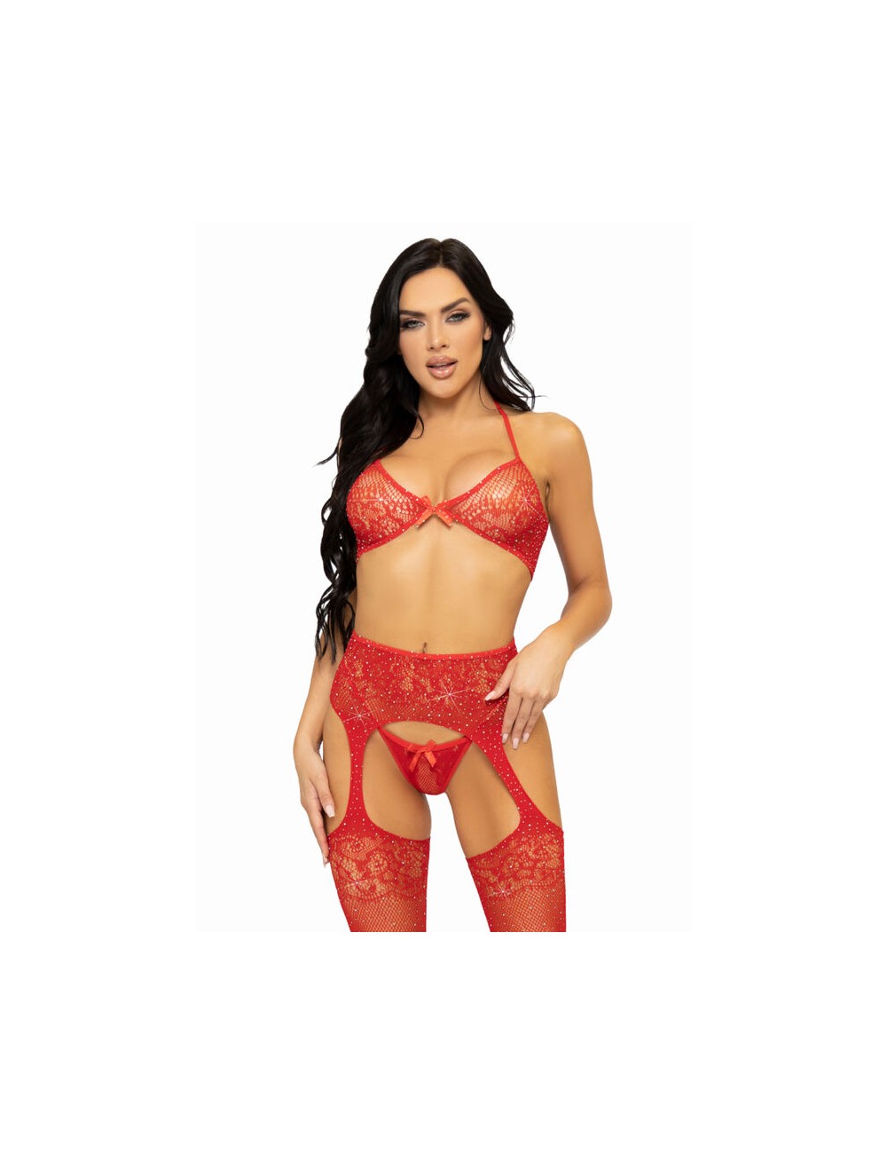 LEG AVENUE ENSEMBLE TROIS PIÈCES SOUTIEN-GORGE