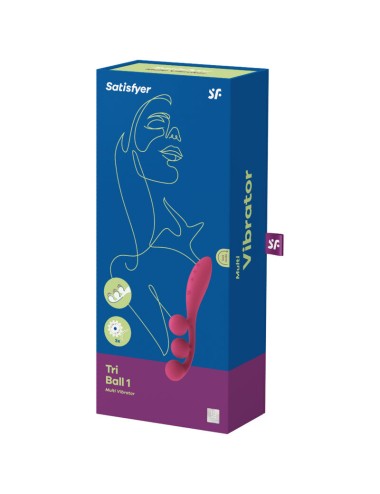 SATISFYER TRI BALL 1 MULTI VIBRATEUR - ROUGE