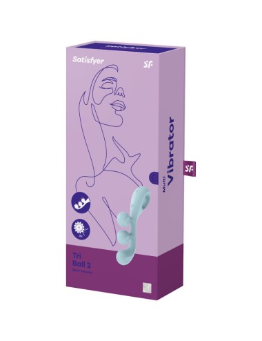 SATISFYER TRI BALL 2 MULTI VIBRATEUR - BLEU