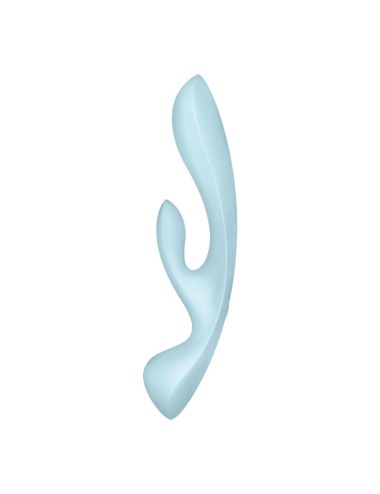 SATISFYER TRIPLE OH HYBRID VIBRATION - BLEU